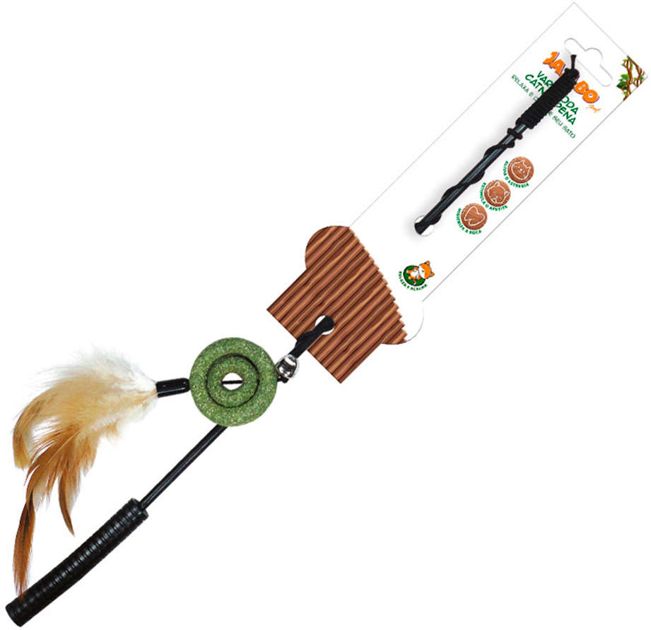 Brinquedo Varinha com Catnip e Pena para Gatos - Tam. Único