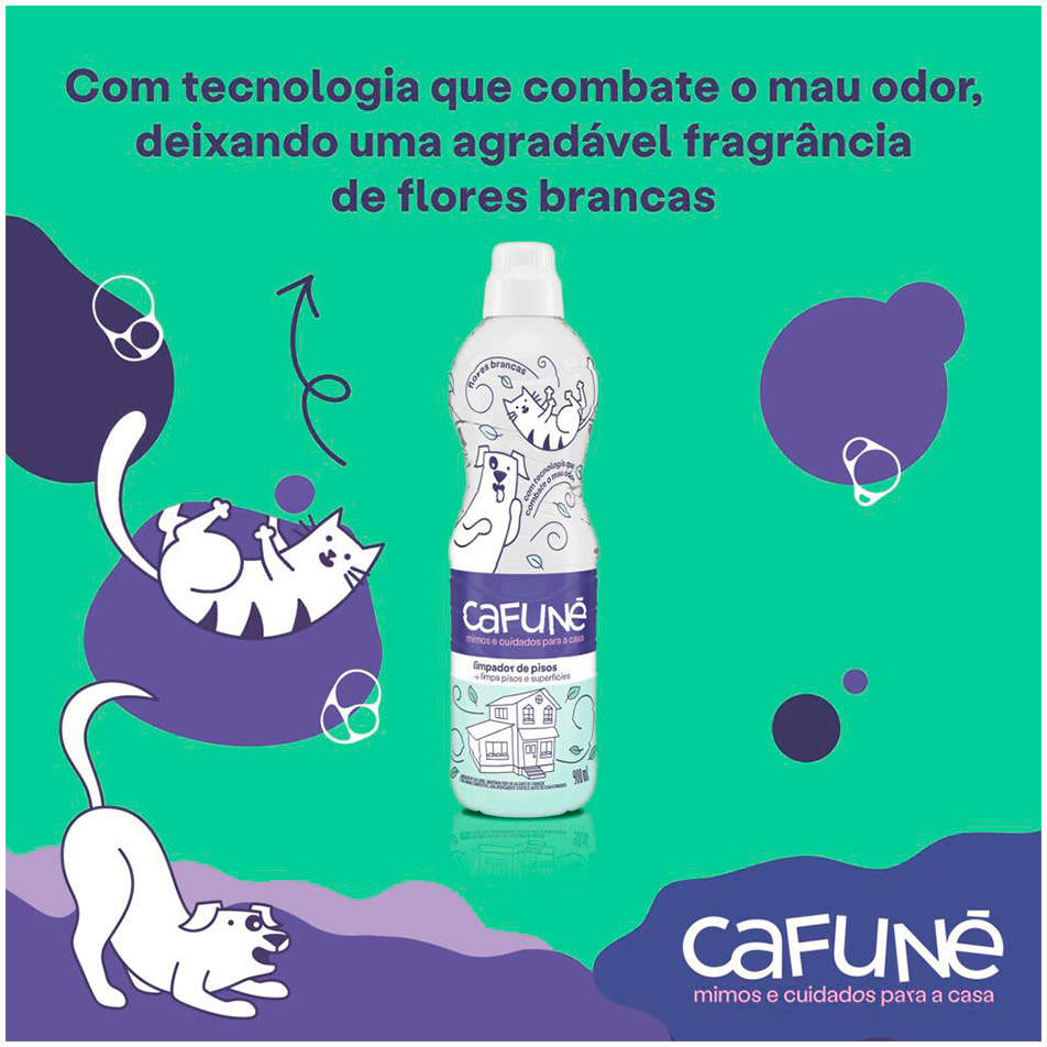 Limpador de Pisos Cafuné Flores Brancas - 900 mL