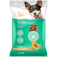 Petisco Papaya Pets Fruits Digest para Cães Adultos Sabor Mamão - 60g