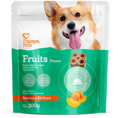 Petisco Papaya Pets Fruits Fitness para Cães Adultos Sabor Banana”