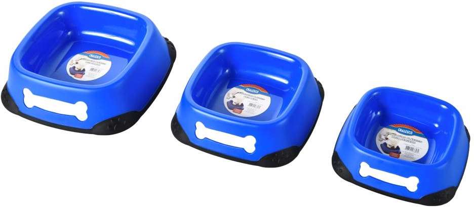 Comedouro Plástico Azul para Cães - Tam. M