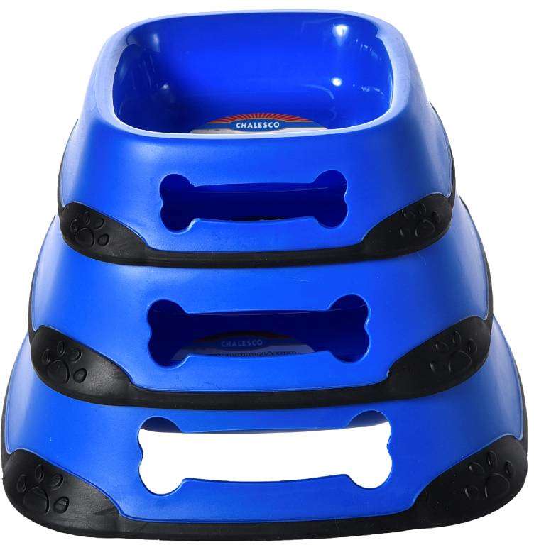 Comedouro Plástico Azul para Cães - Tam. M