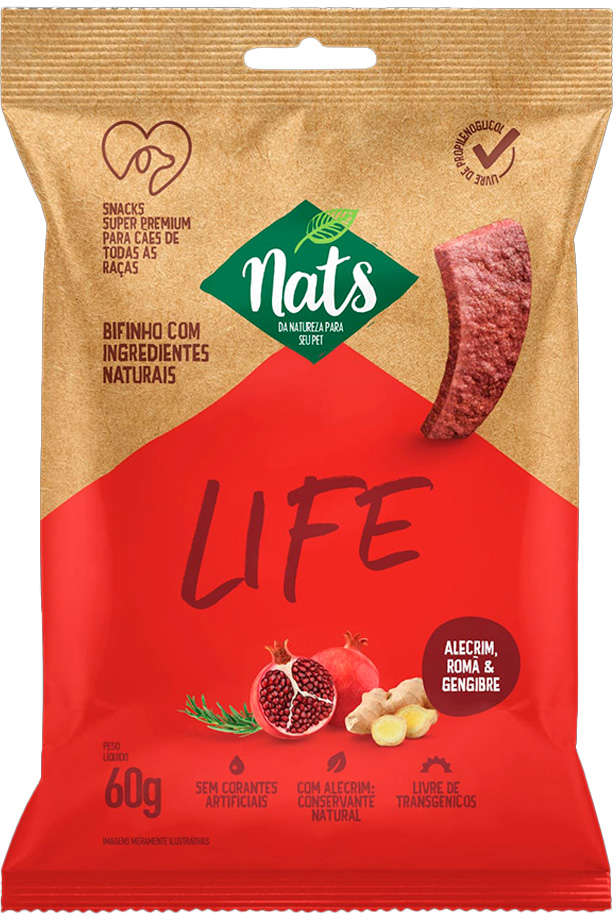 Bifinho Nats NatLife para Cães Sabor Carne - 60g