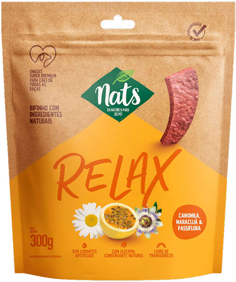 Bifinho Nats NatRelax para Cães Sabor Carne - 300g