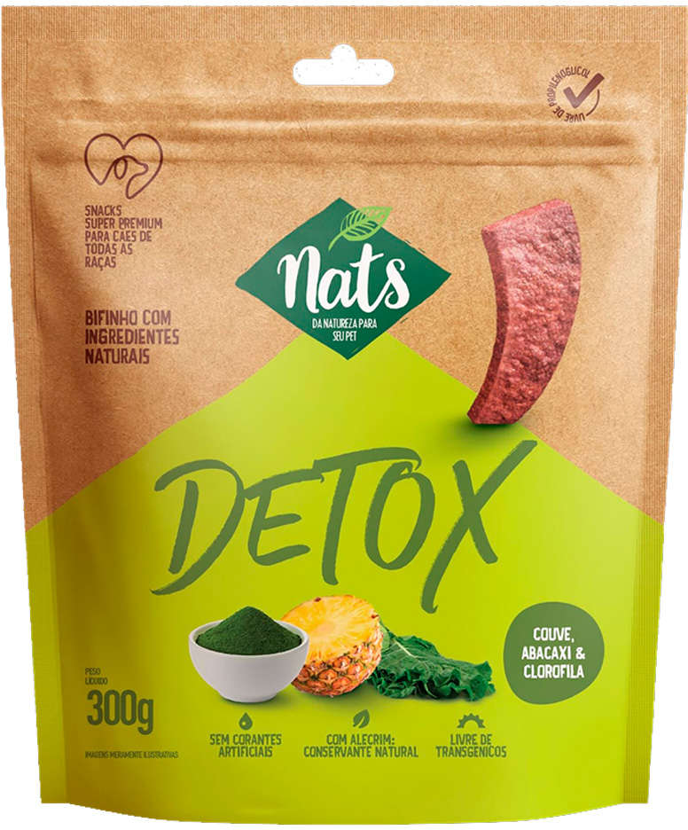 Bifinho Nats NatDetox para Cães Sabor Carne - 300g