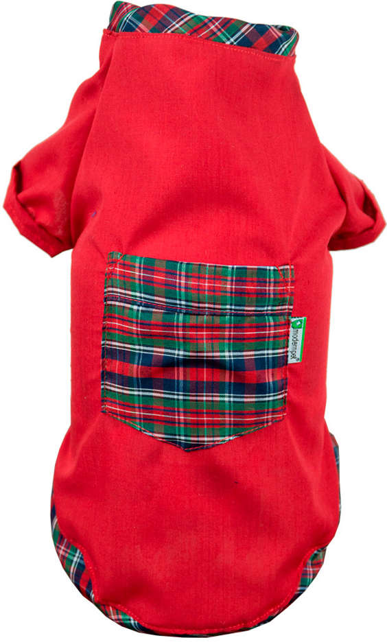 Camiseta com Bolso ModernPet Festa Junina Vermelho - Tam. EG