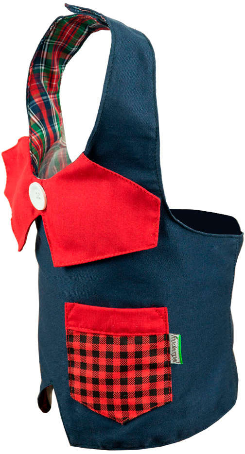 Colete com Bolso e Gola ModernPet Festa Junina Jeans - Tam. EG