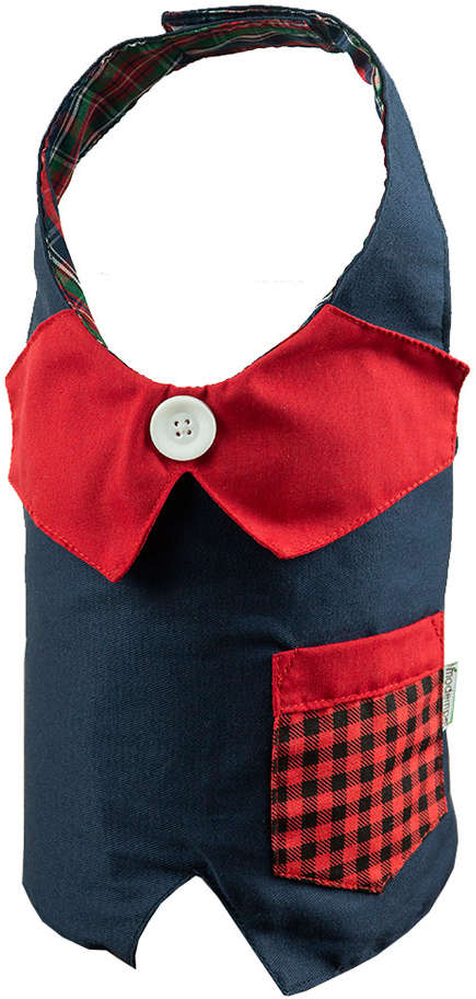 Colete com Bolso e Gola ModernPet Festa Junina Jeans - Tam. EG