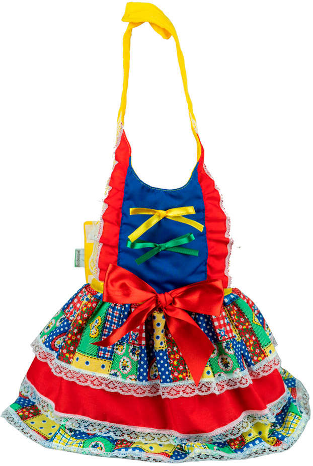 Vestido ModernPet Festa Junina Amarelo - Tam. EG