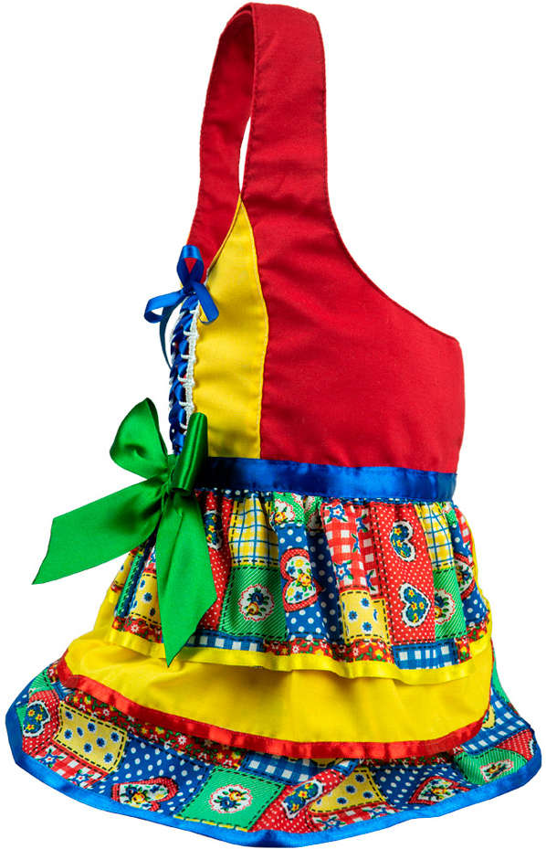 Vestido ModernPet Festa Junina Vermelho - Tam. EG