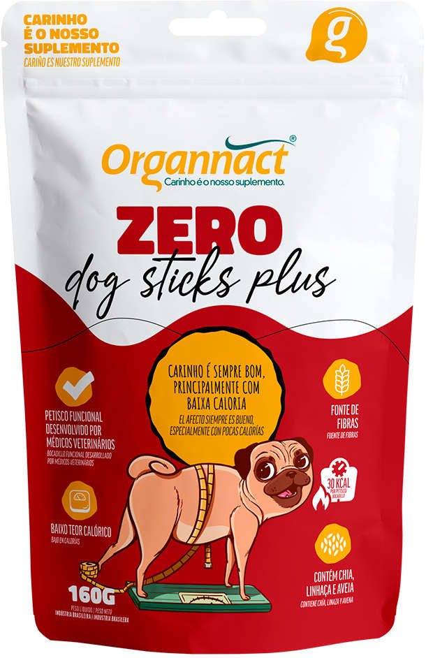 Suplemento Organnact Zero Dog Sticks para Cães - 160 g