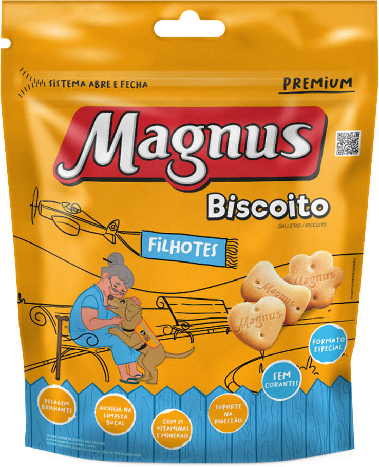 Biscoito Magnus para Cães Filhotes Sabor Natural - 250g