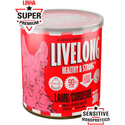 Alimento Natural Livelong Sabor Cordeiro para Cães”