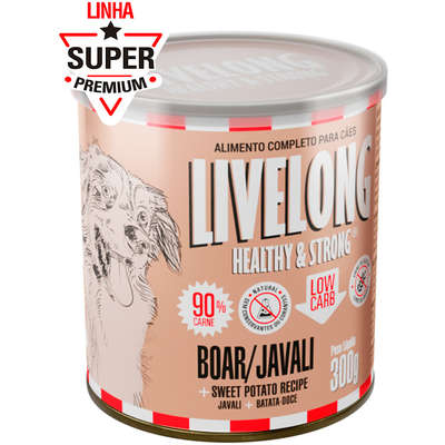Alimento Natural Livelong Sabor Javali para Cães