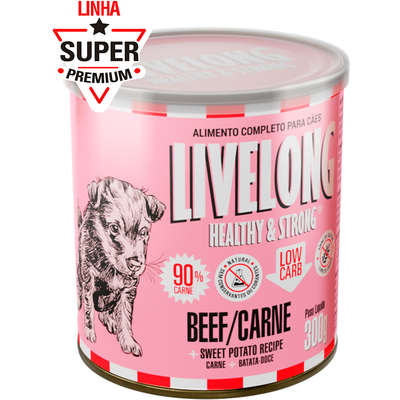 Alimento Natural Livelong Sabor Carne para Cães
