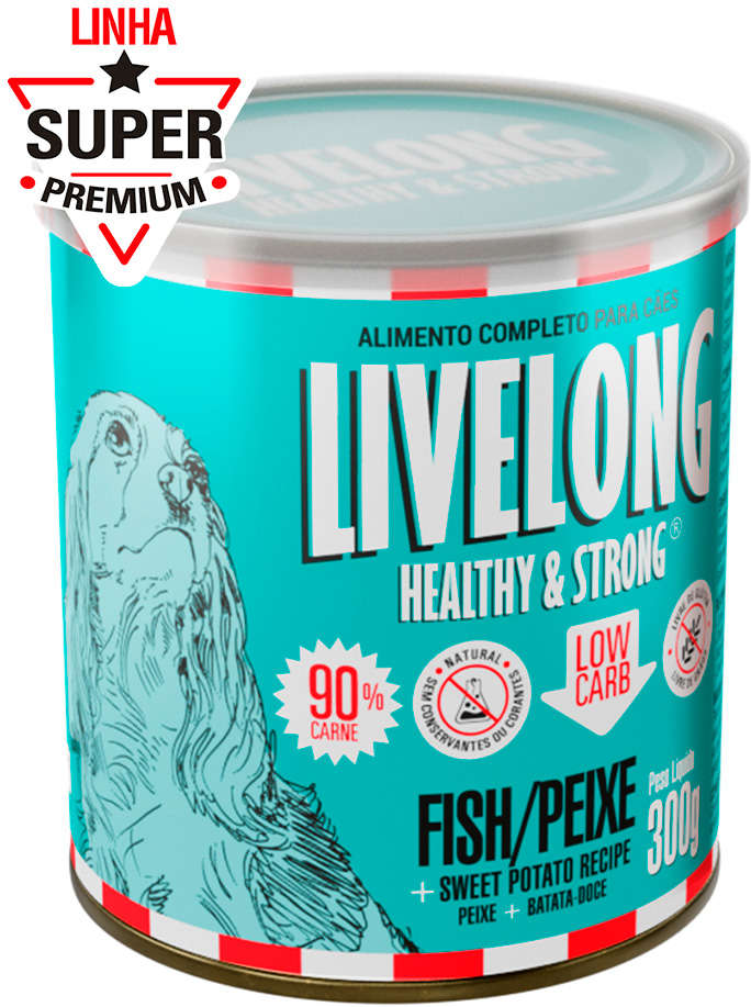 Alimento Natural Livelong Peixe para Cães - 300 g