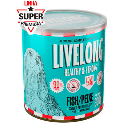 Alimento Natural Livelong Sabor Peixe para Cães