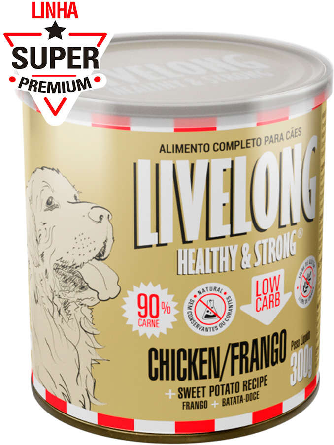 Alimento Natural Livelong Frango para Cães - 300 g