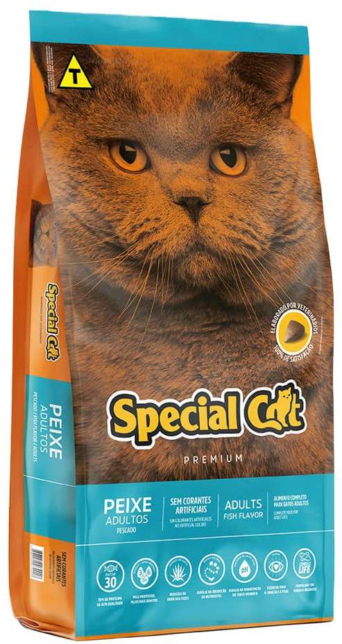 Ração Special Cat Premium Peixe para Gatos Adultos - 10,1Kg