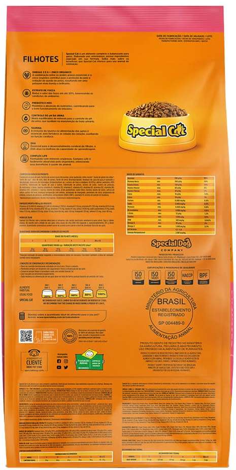 Ração Special Cat Premium para Gatos Filhotes - 3Kg