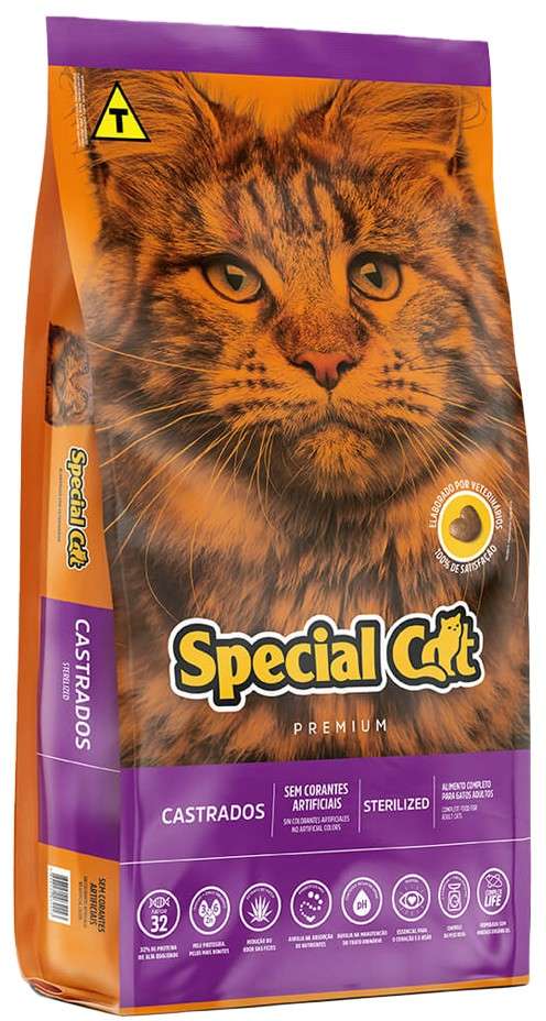 Ração Special Cat Premium para Gatos Adultos Castrados - 10,1Kg