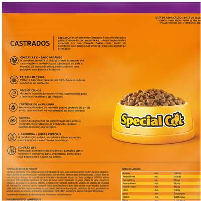 Ração Special Cat Premium para Gatos Adultos Castrados