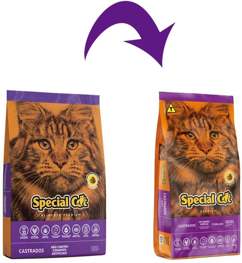 Ração Special Cat Premium para Gatos Adultos Castrados - 10,1Kg