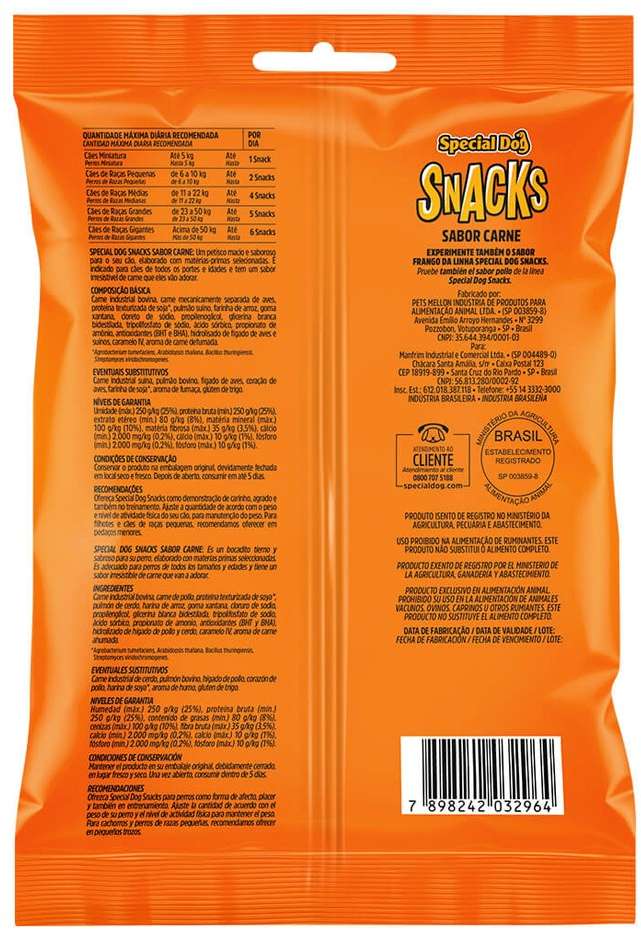 Petisco Special Dog Snacks para Cães Sabor Carne - 60g