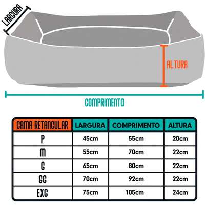 Cama Eco Flora Retangular Jacaranda