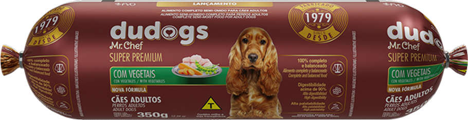 Ração Úmida Dudogs Mr Chef com Vegetais para Cães Adultos - 300 g