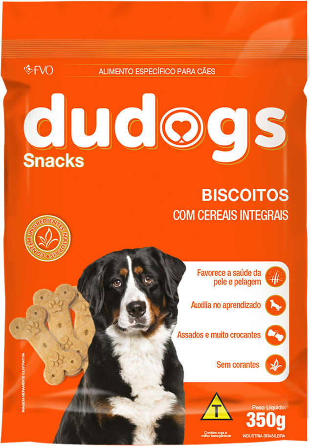 Biscoito Dudogs para Cães Sabor Cereais Integrais - 350 g
