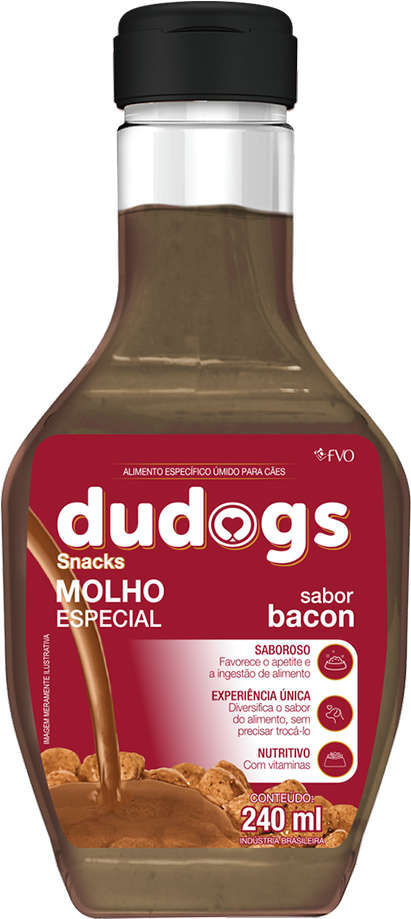 Molho Dudogs para Cães Sabor Bacon - 240 mL