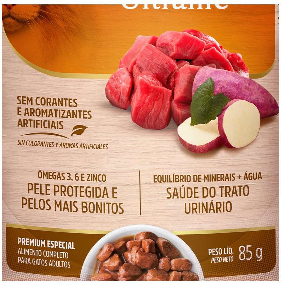 Ração Úmida Special Cat Sachê Carne para Gatos Adultos - 85 g