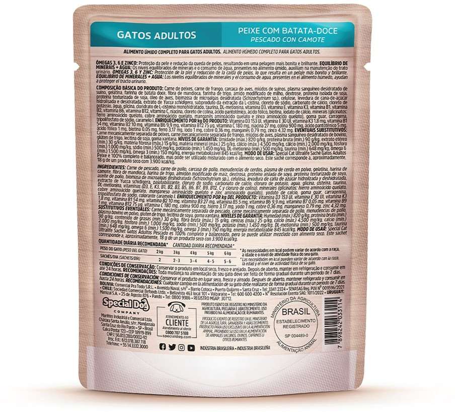 Ração Úmida Special Cat Sachê Peixe para Gatos Adultos - 85 g