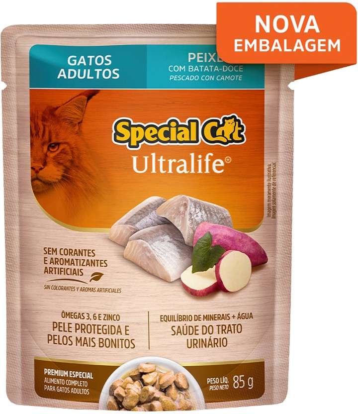 Ração Úmida Special Cat Sachê Peixe para Gatos Adultos - 85 g