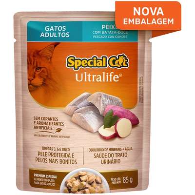 Ração Úmida Special Cat Sachê Peixe para Gatos Adultos