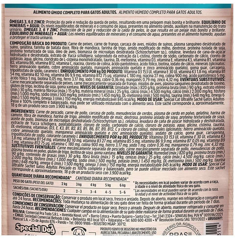 Ração Úmida Special Cat Sachê Peixe para Gatos Adultos - 85 g