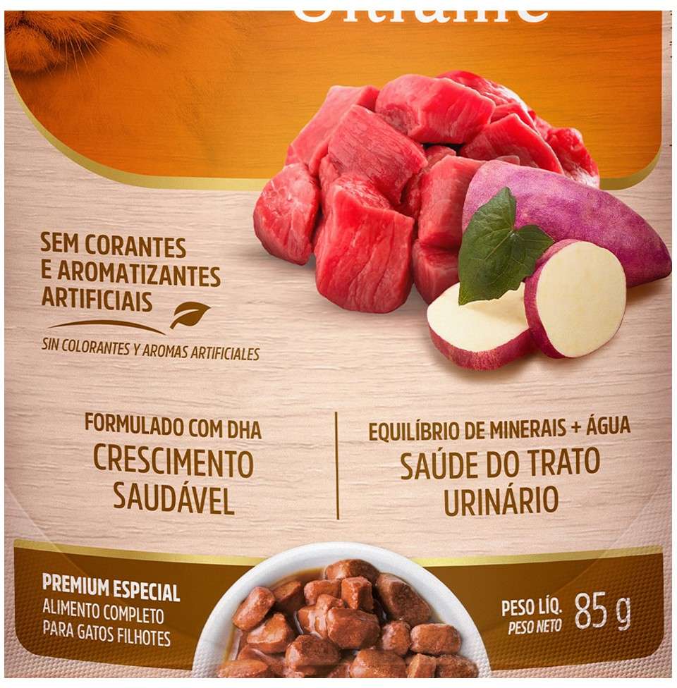 Ração Úmida Special Cat Sachê Carne para Gatos Filhotes - 85 g