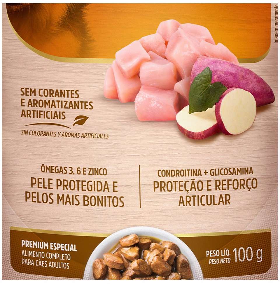 Ração Úmida Special Dog Sachê Frango para Cães Adultos - 100 g
