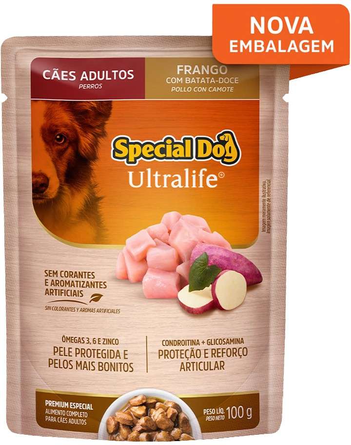 Ração Úmida Special Dog Sachê Frango para Cães Adultos - 100 g