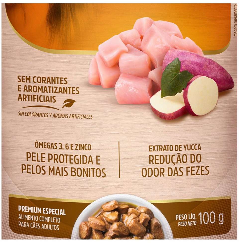 Ração Úmida Special Dog Sachê Frango para Cães Raças Pequenas - 100 g