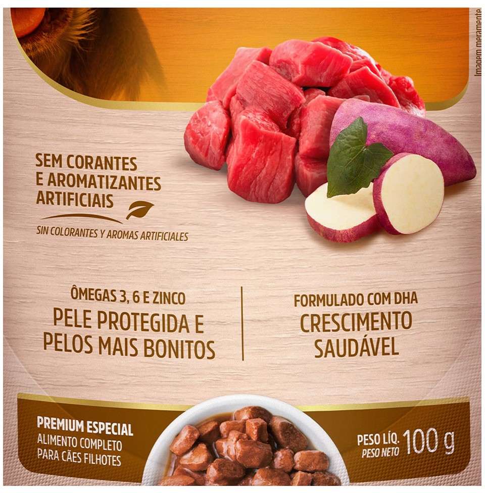 Ração Úmida Special Dog Sachê Carne para Cães Filhotes - 100 g