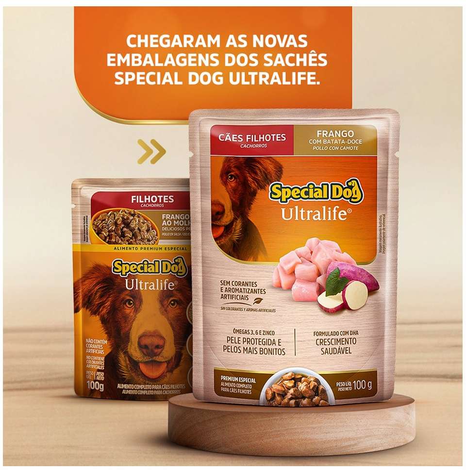 Ração Úmida Special Dog Sachê Frango para Cães Filhotes - 100 g