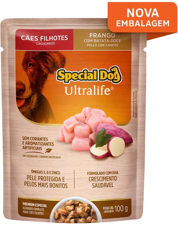 Ração Úmida Special Dog Sachê Frango para Cães Filhotes - 100 g