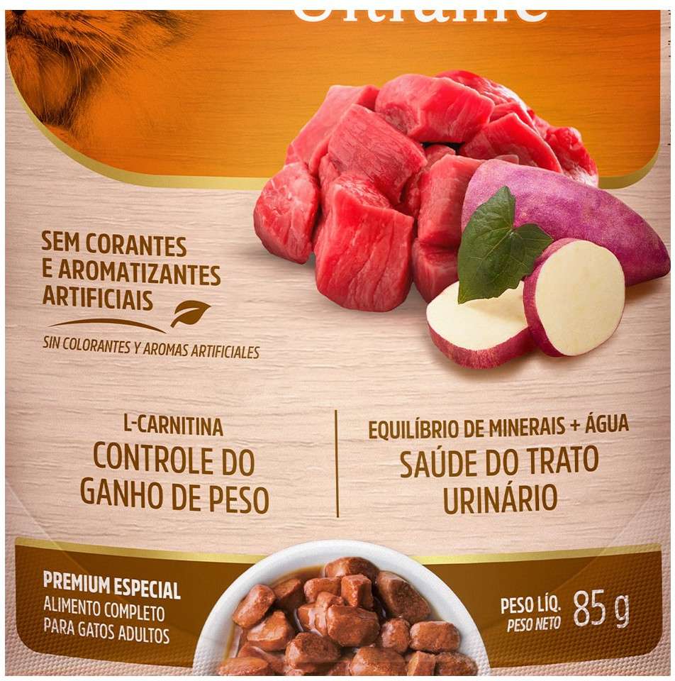Ração Úmida Special Cat Sachê Carne para Gatos Castrados - 85 g