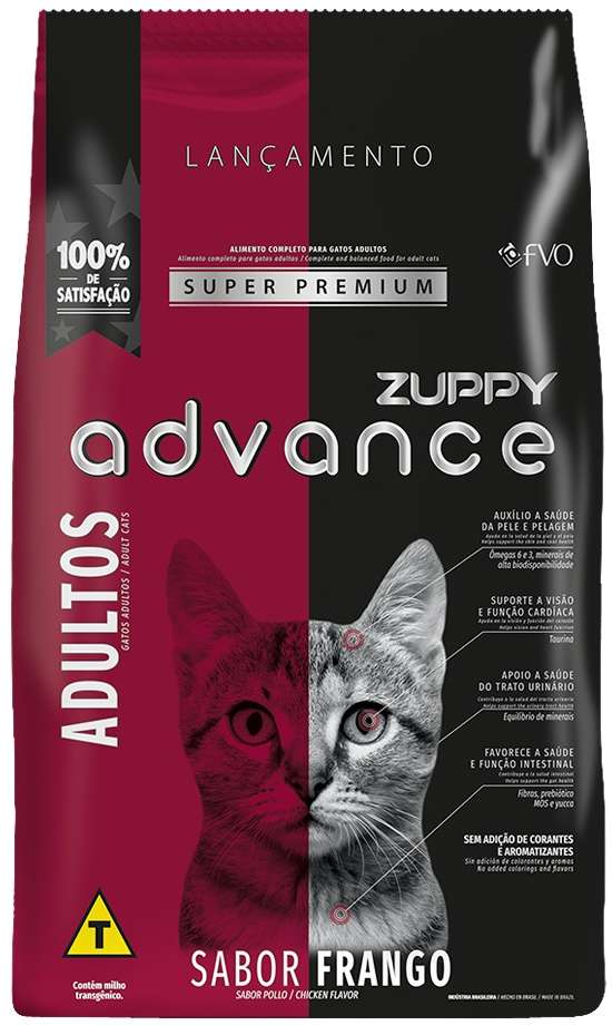 Ração Seca Zuppy Advance Frango para Gatos - 7Kg