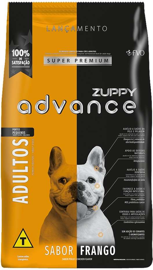 Ração Seca Zuppy Advance Frango para Cães de Porte Pequeno - 10,1Kg