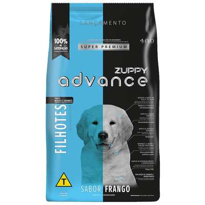 Ração Seca Zuppy Advance Frango para Cães Filhotes de Porte Médio e Grande