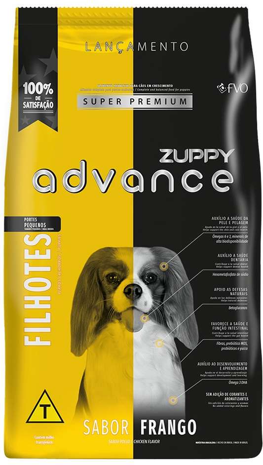 Ração Seca Zuppy Advance Frango para Cães Filhotes de Porte Pequeno - 15Kg