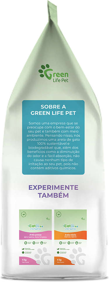 Areia Higiênica Cat Life Bio Fina Rápida Absorção - 4Kg